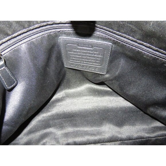 Coach 2012 Black Signature C Stitched Patent Leather Tote Kisslock Handbag - Picture 5 of 13